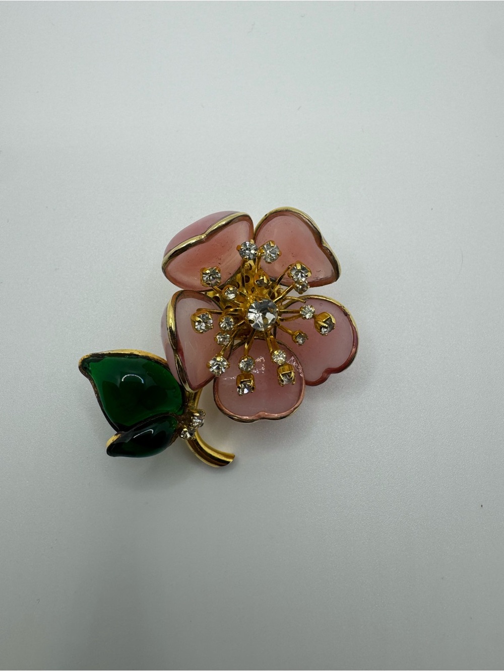 Vintage Gripoix Flower Brooch